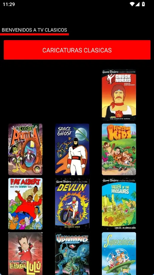 Pantalla principal de TV Clásica APK